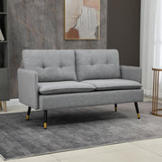 Sofá de 2 Lugares – 139x68x80 cm – Cinzento – Poliéster
