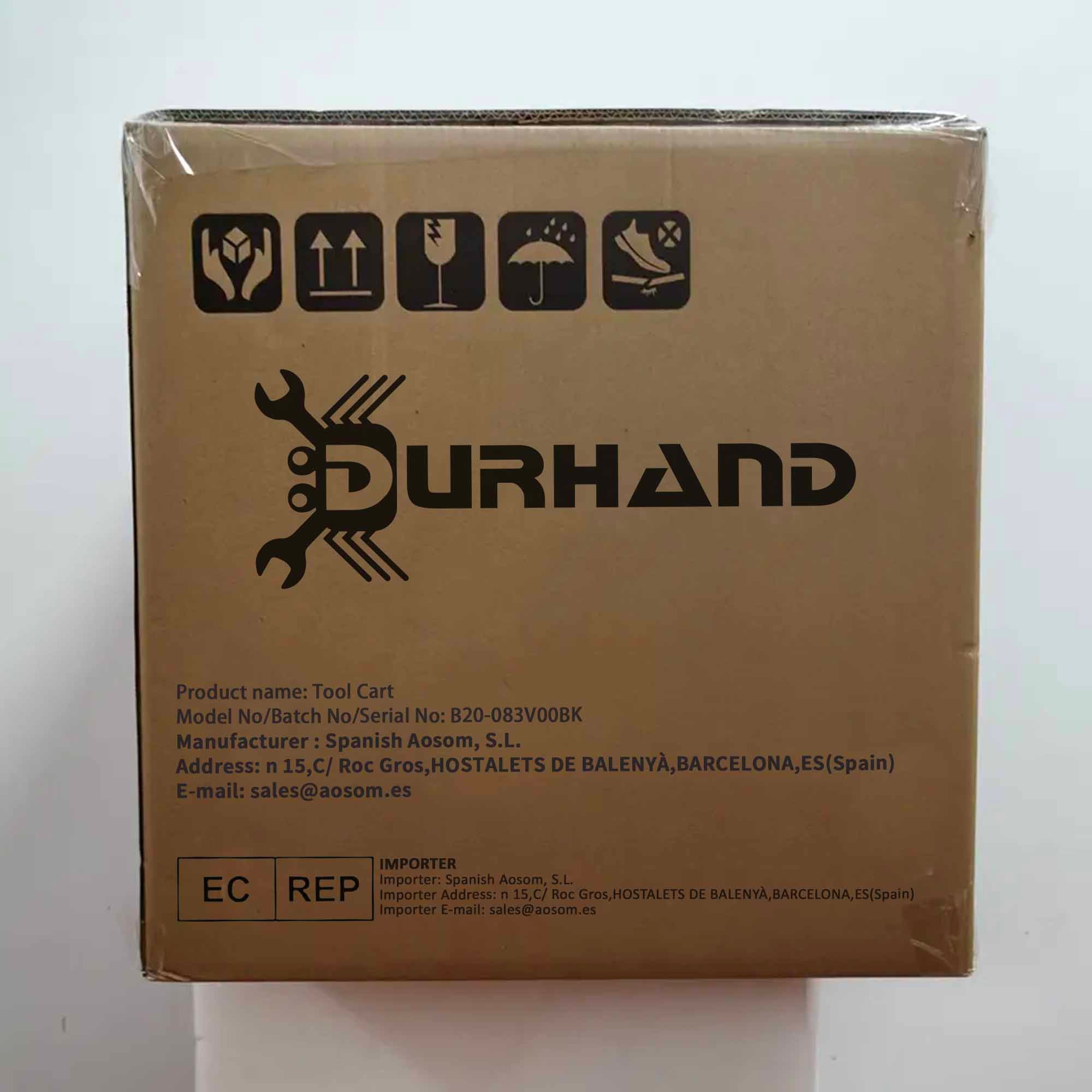 Carrinho de Ferramentas 2 Níveis – 84,5x38x84 cm – Preto – Aço