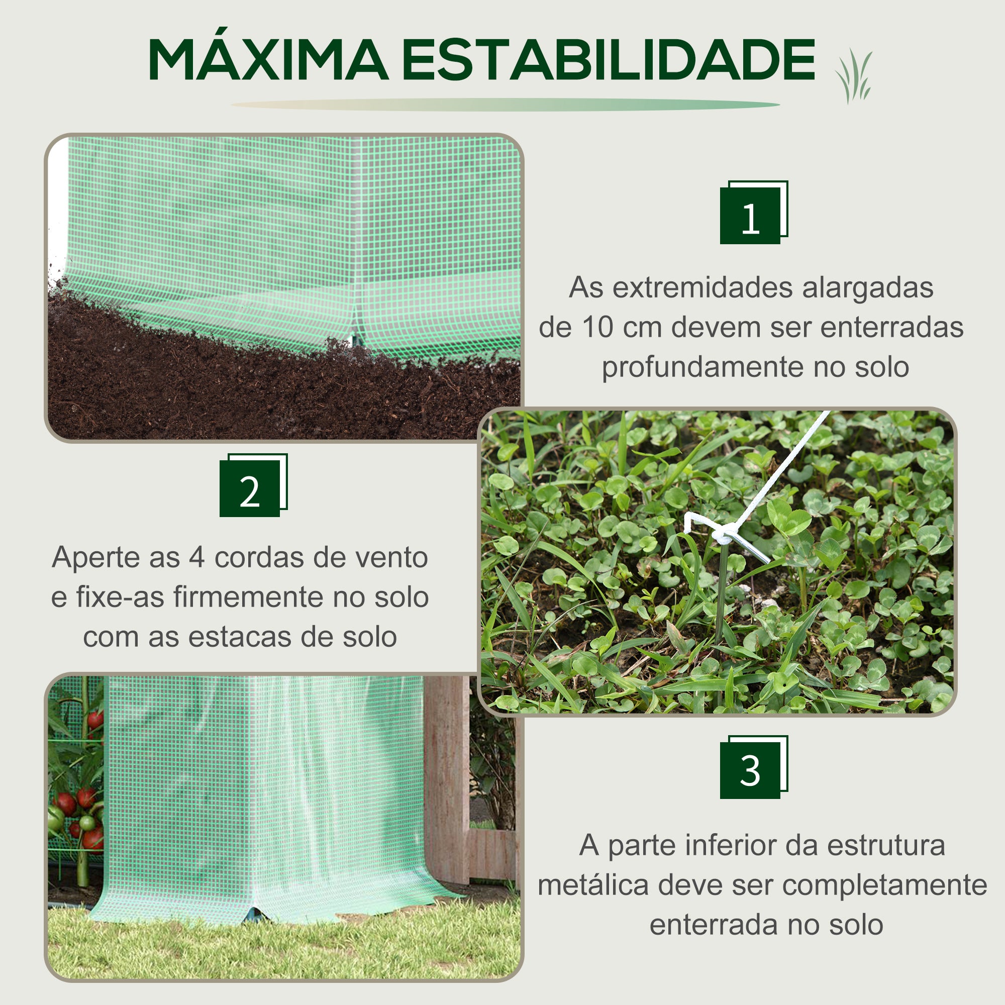 Estufa de Jardim Pequena 200x76x168 cm - Verde