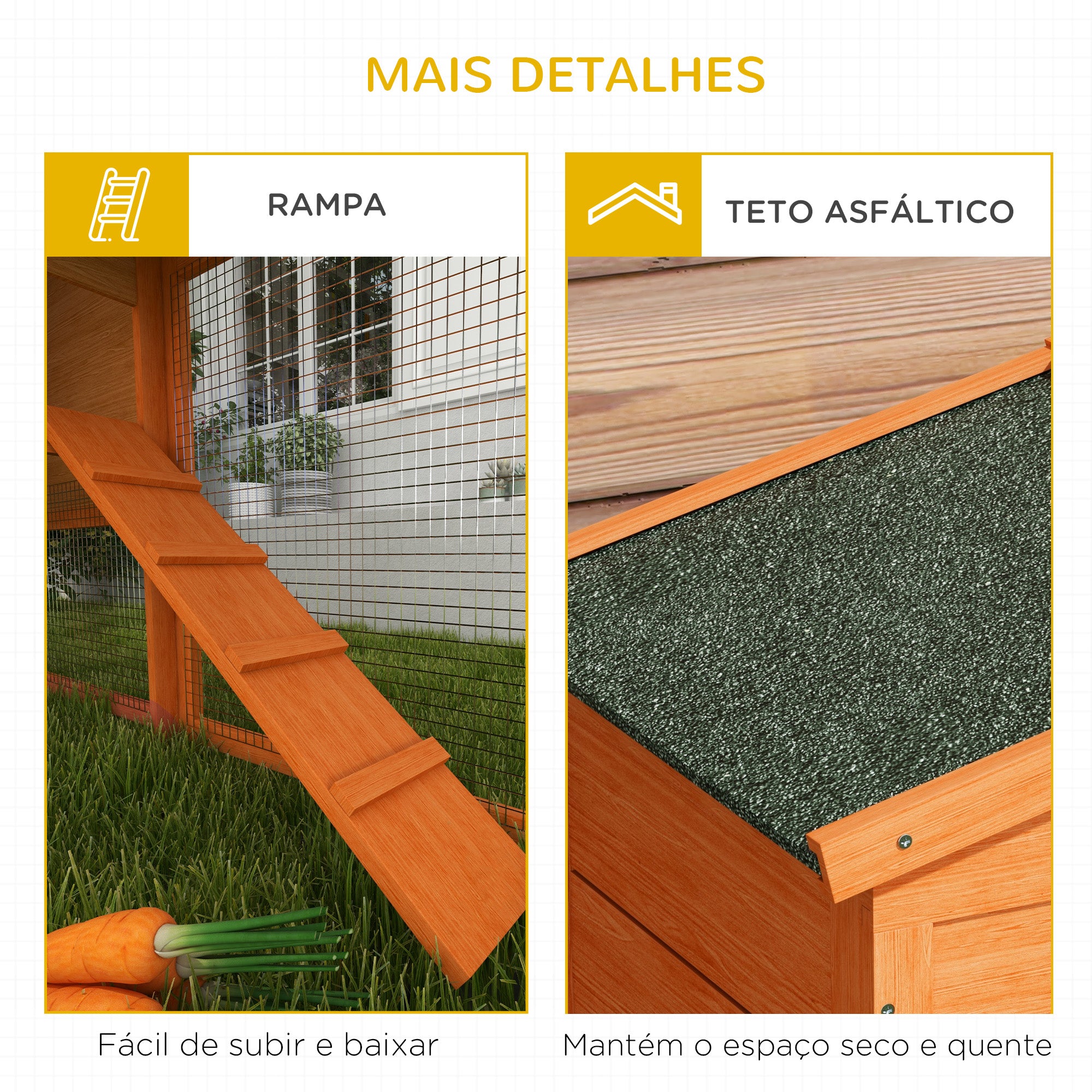 Coelheira de Madeira 150x45x85 cm Cor de Madeira Natural