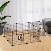 Recinto Metálico para Pequenos Animais 106x73x36 cm - Preto
