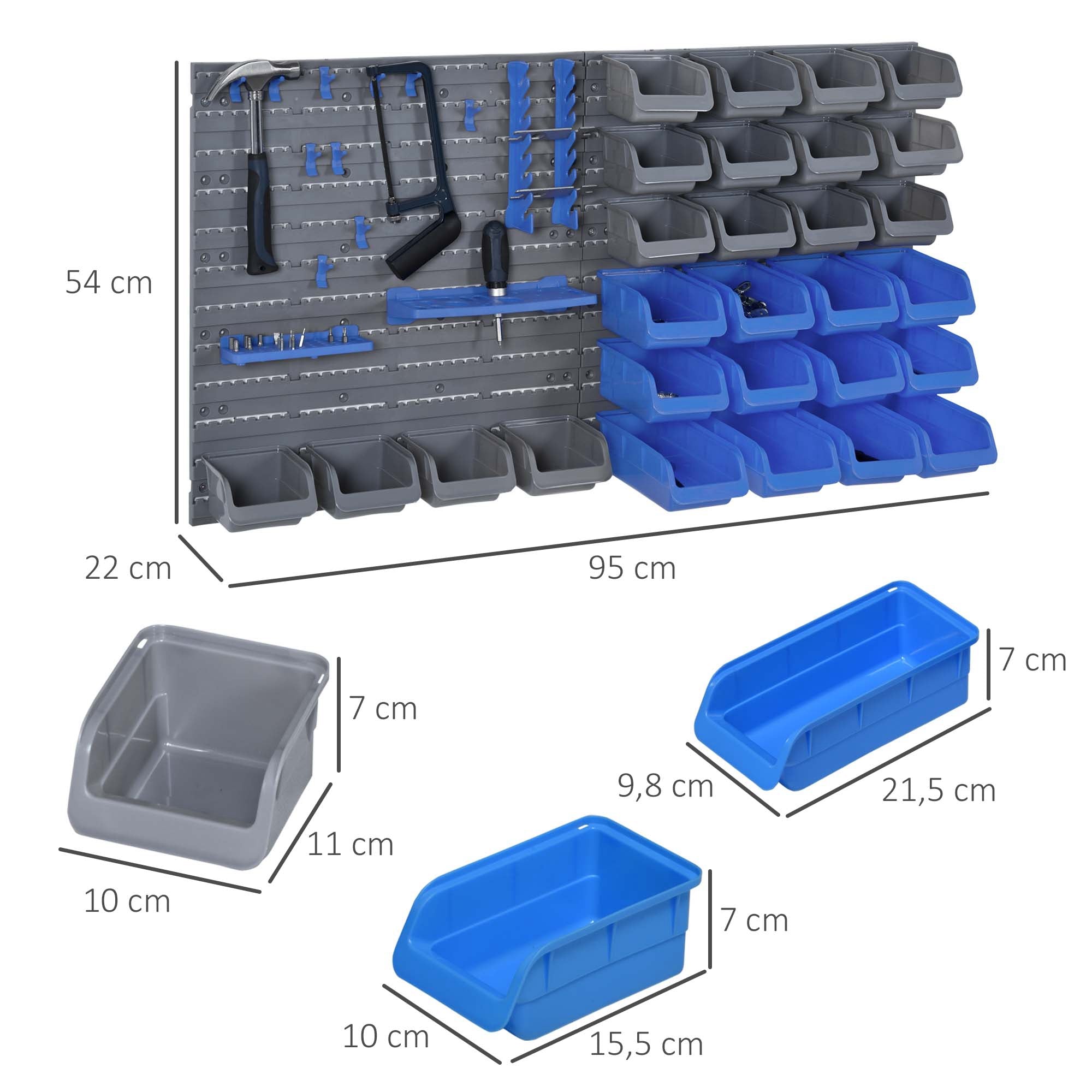 Organizador de Ferramentas 54x95 cm - Azul