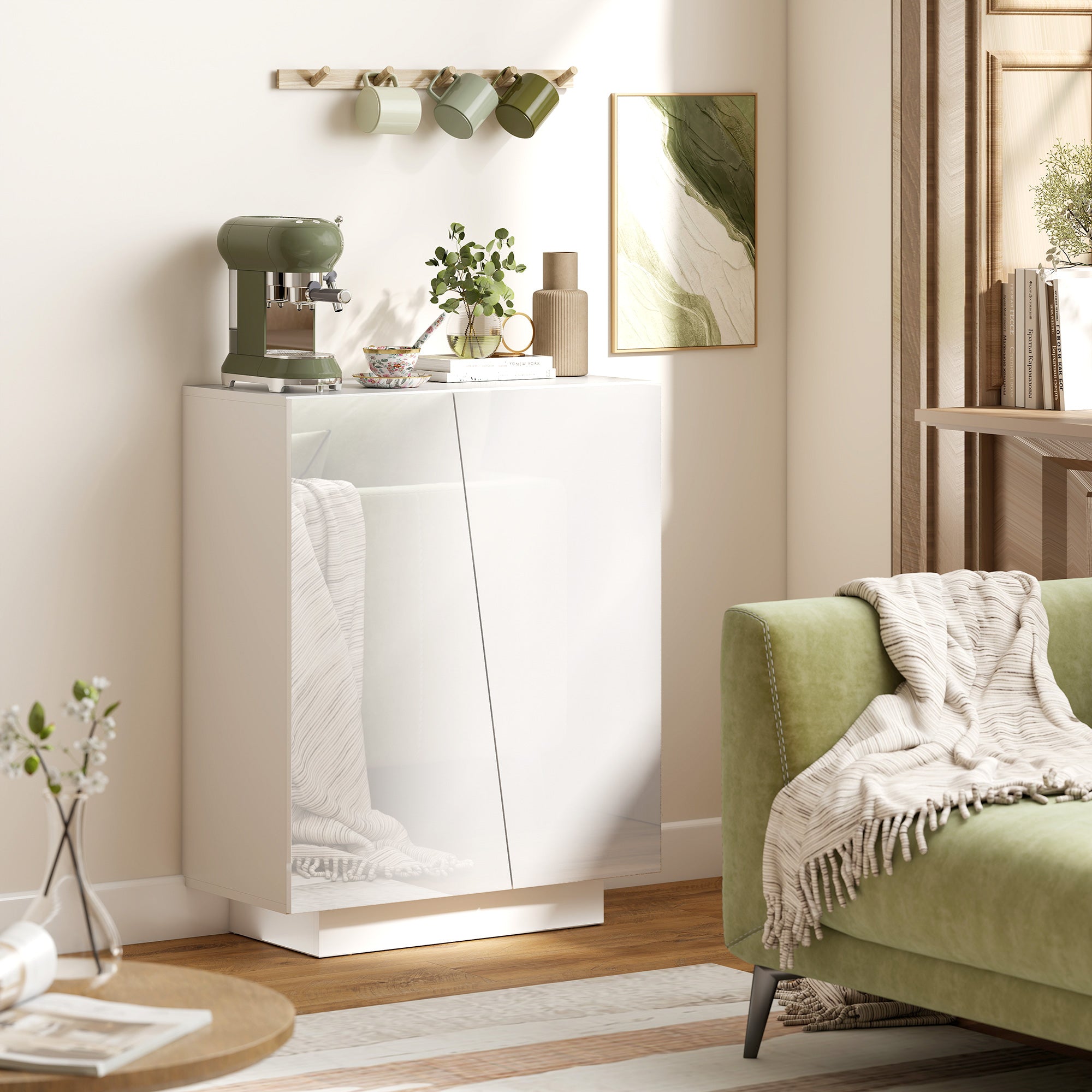 Aparador – 70x40x88 cm – Branco – Melamina de madeira