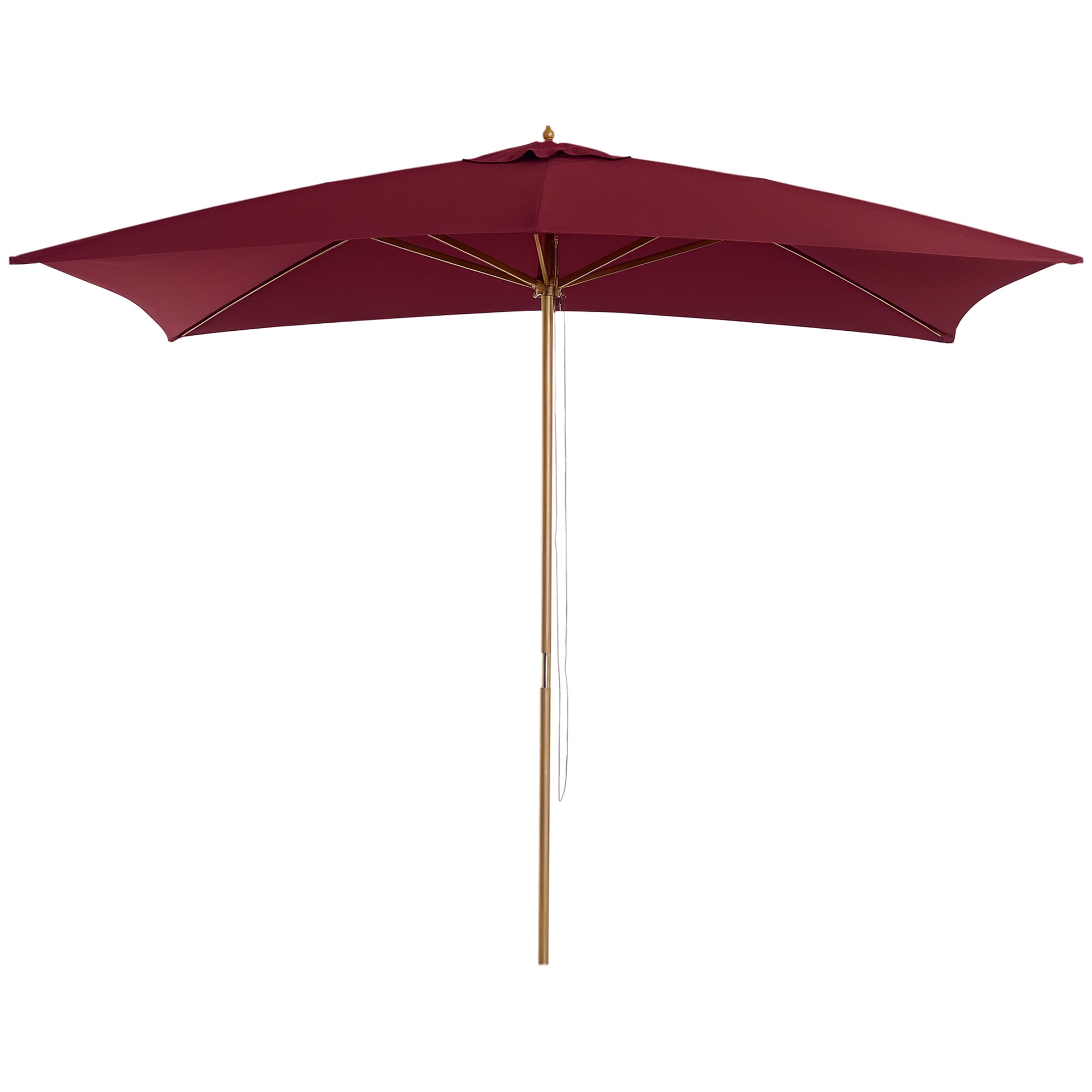 Chapéu de Sol de Jardim Vermelho Vinho 295x200x255cm