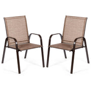 Conjunto de 2 Cadeiras de Jantar – 56 x 72 x 90 cm – Bronze – Metal e Tecido