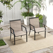 Cadeiras de Jantar para Pátio – 66 x 61 x 90 cm – Café – Metal