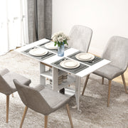 Mesa Dobrável com Asas 120x60x75 cm - Branco