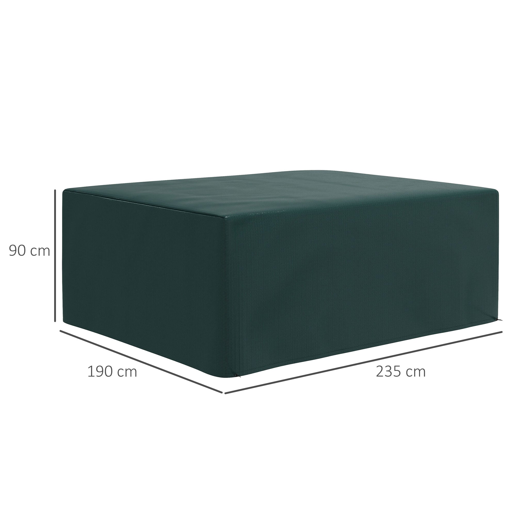 Capa Protetora para Móveis Retangular 235x190x90 cm Verde