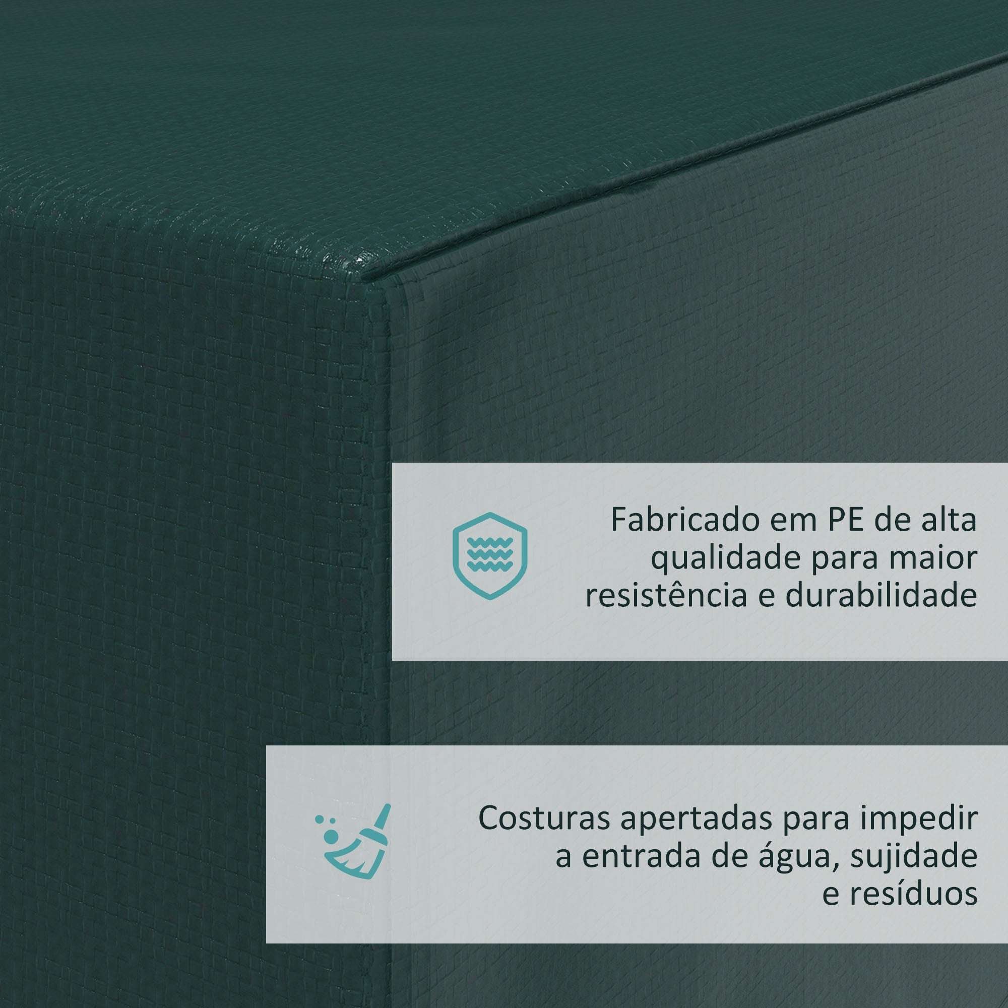 Capa Protetora para Móveis Retangular 235x190x90 cm Verde