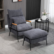 Poltrona Relax – 68x91,5x88cm – Cinzenta – Veludo