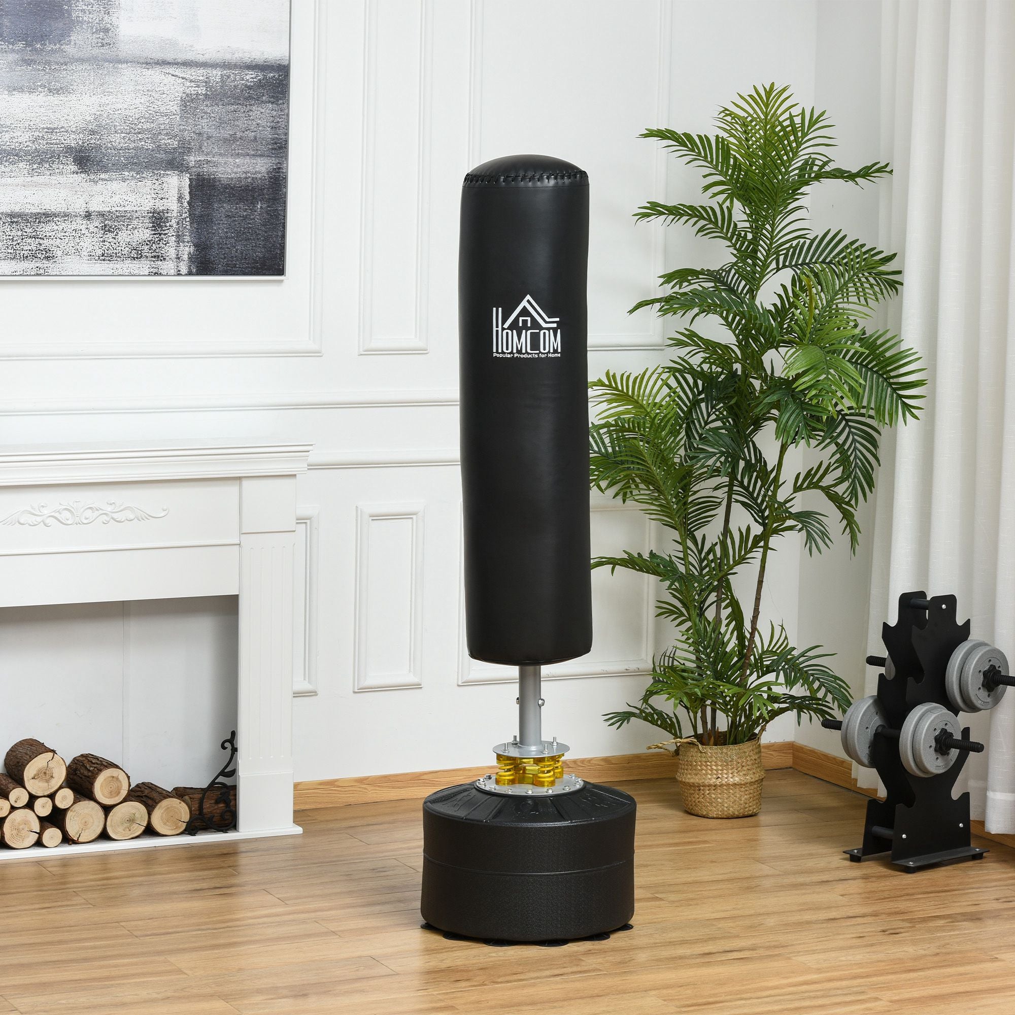 Saco de Boxe de Pé para Adultos - Ø50x 170 cm - Cor Preto