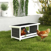 Ninho de Madeira para Galinhas 66x37x34 cm - Cinza Escuro