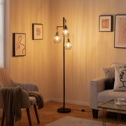 Lâmpada de Pé Industrial – 168 cm – Preto – Metal