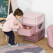 Organizador de Brinquedos para Crianças 37x37x56,5cm - Cor Rosa