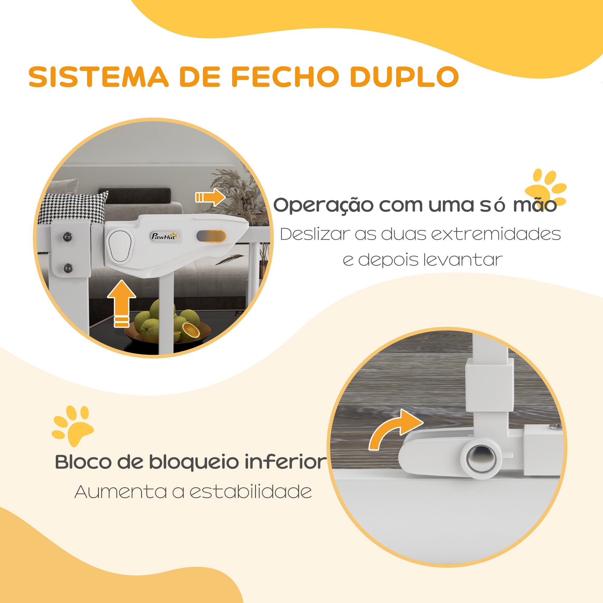 Barreira de Segurança para Cães Extensível 101x104,1 cm Branca