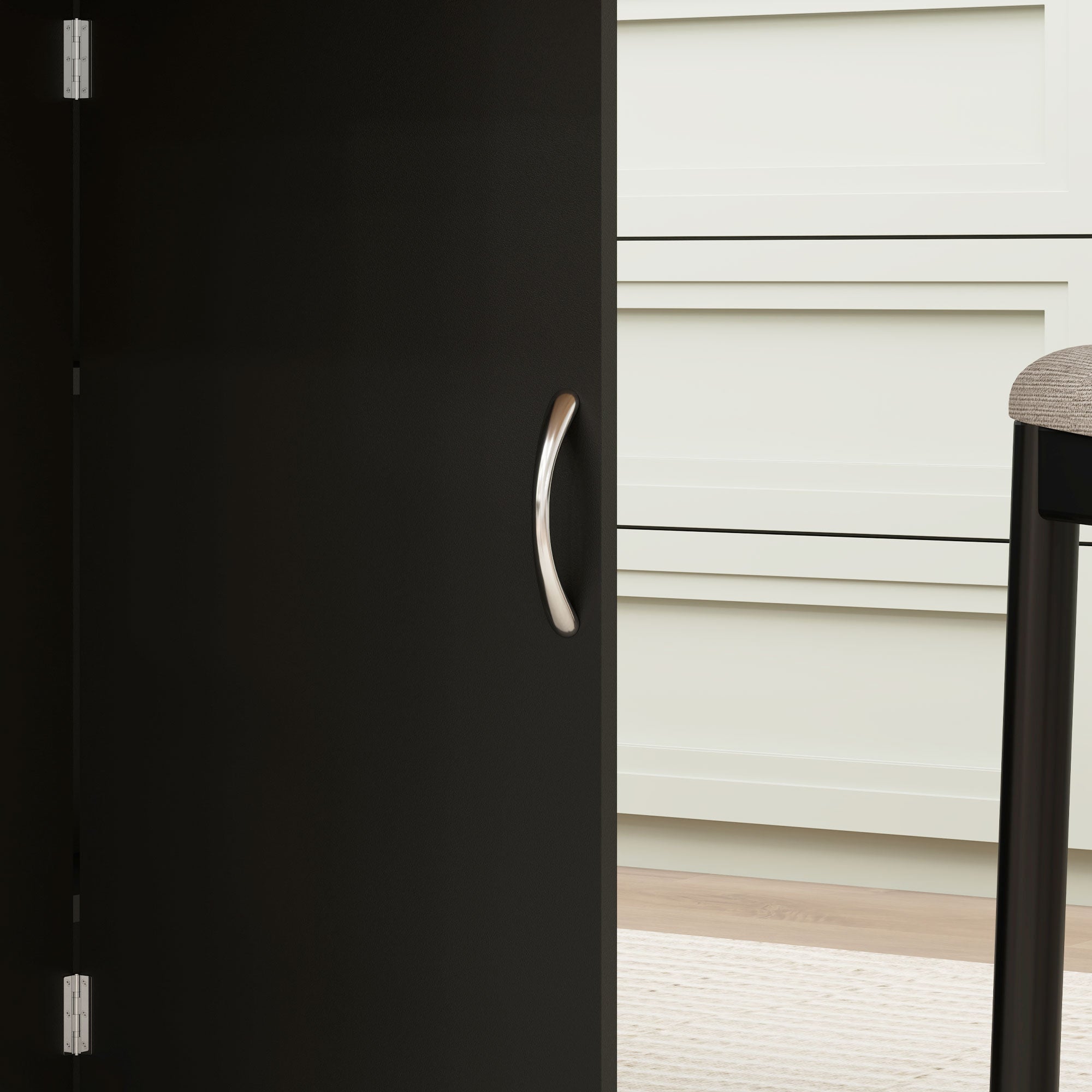 Mesa de Cozinha Dobrável 75x140x74 cm - Preto