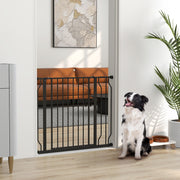 Barreira de Segurança Extensível para Cães 75-115x76 cm Preto