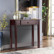 Mesa Consola com Gaveta – 71 x 30 x 71 cm – Castanho – Madeira e MDF