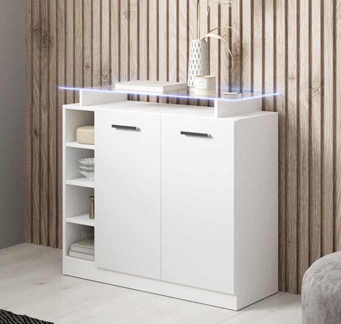 Hall de Entrada com Duas Portas – 97cm x 87cm x 35cm – Branco – MDF