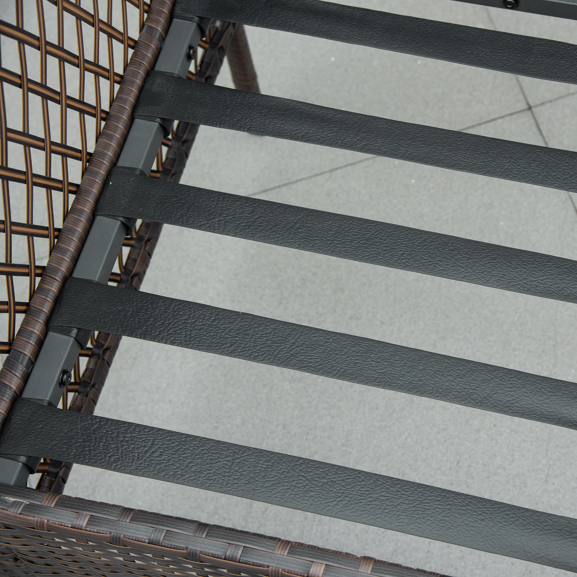 Conjunto de Móveis de Jardim 3 Peças Marrom 65x66x75cm