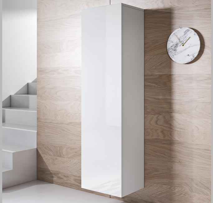 Armário Pendurado – 40x165 cm – Branco – Melamina