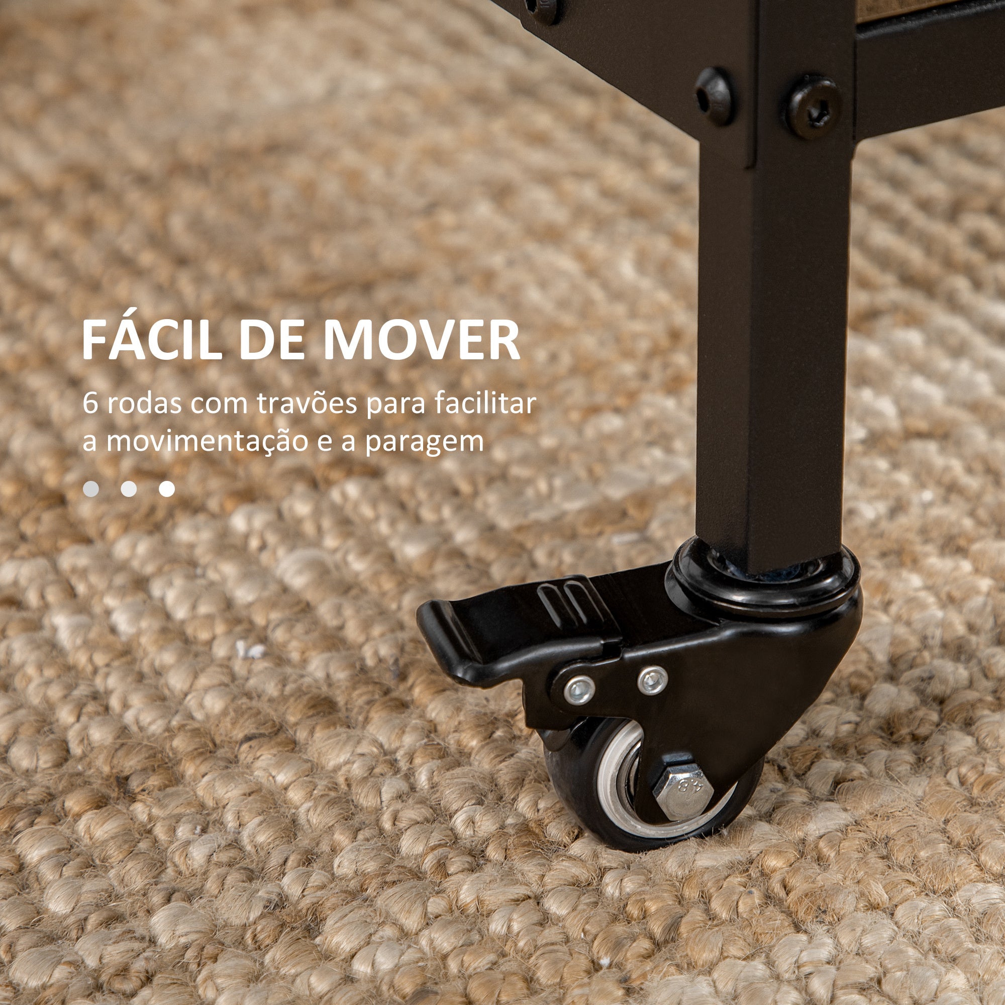 Mesa de Cozinha Dobrável – 130x80x74 cm – Cor Castanho Rústico – Melamina de Madeira e Metal