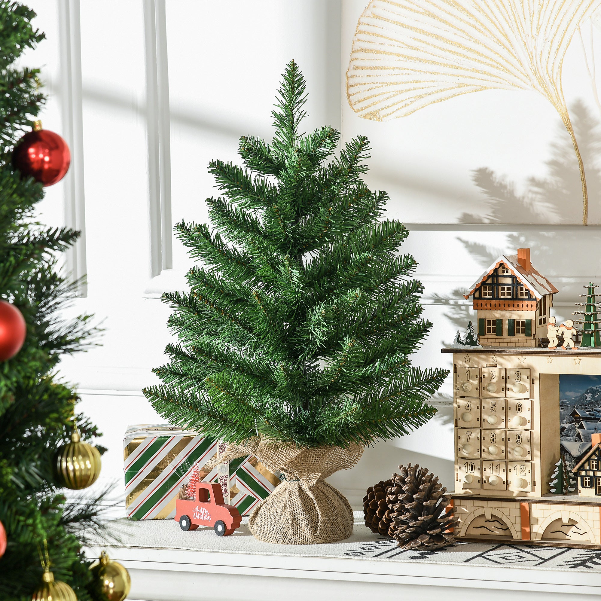Mini Árvore de Natal Artificial Verde 60 cm Ø44x60 cm