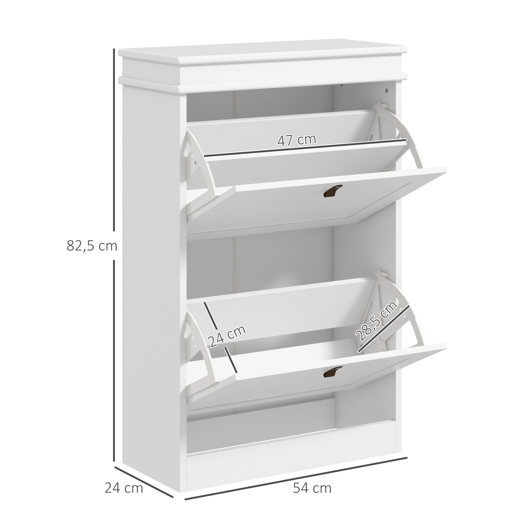 Sapateira – 54x24x82,5 cm – Branca – MDF