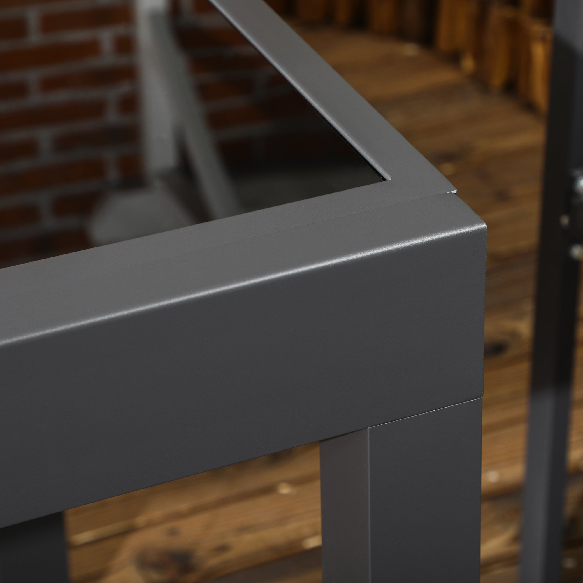 Mesa de Jardim Extensível – 160x80x75 cm – Preta – Alumínio