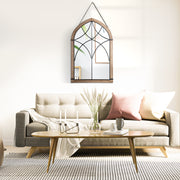 Espelho de Parede Decorativo – 93x60cm – Marrom – MDF e vidro