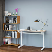 Secretária de Pé com Altura Ajustável – 120x60x117 cm – Branco – MDF e metal