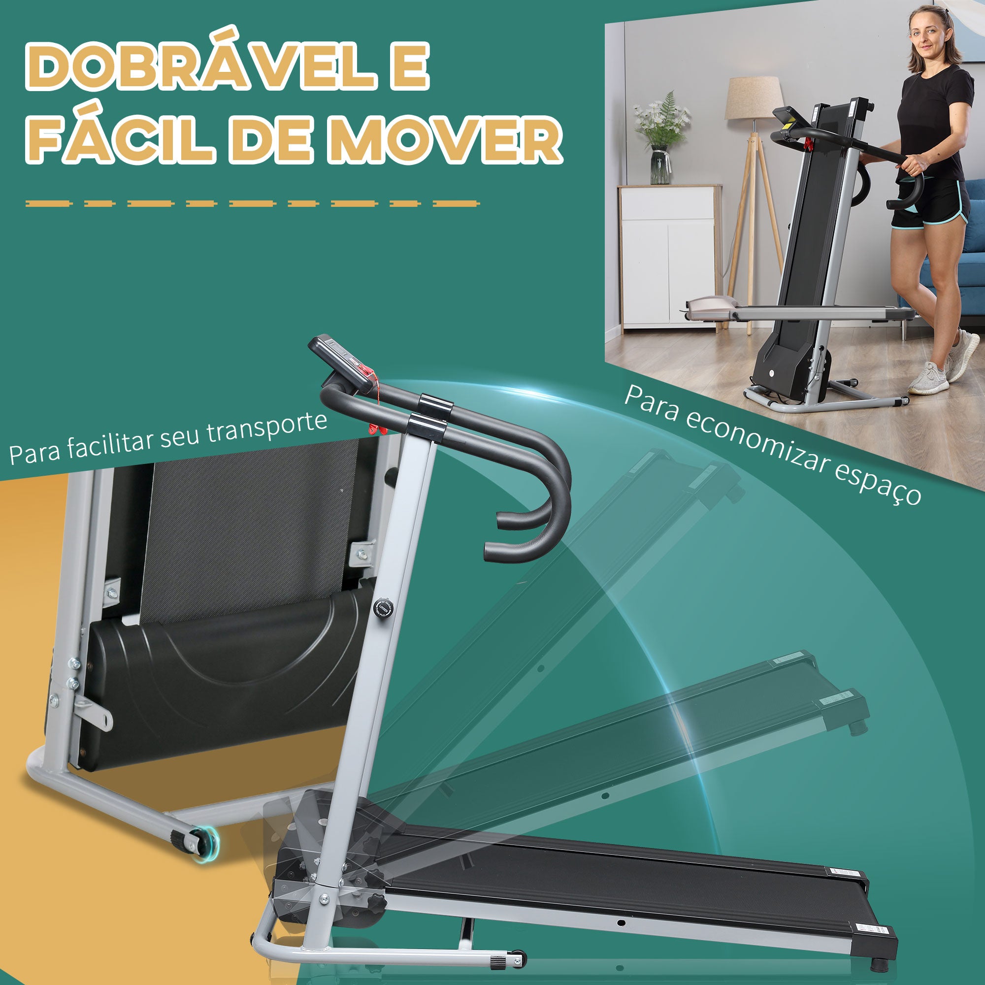 Passadeira Elétrica Dobrável 120,5x60x116cm - Preto e Cinza