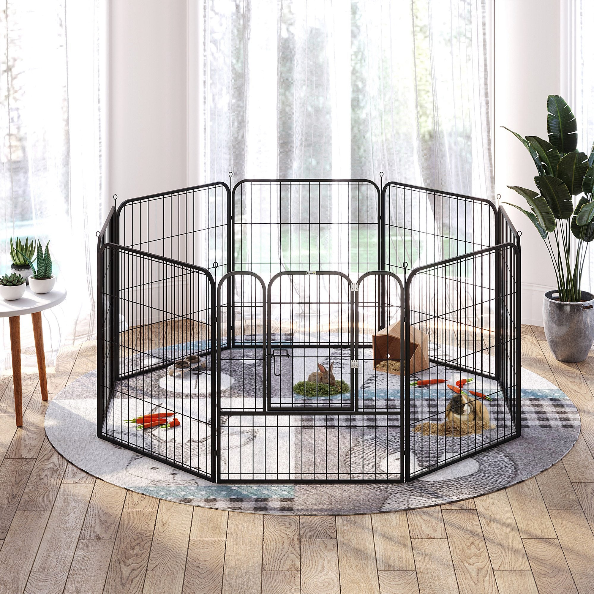 Parque para Cães Modular 79x79cm - Cor Preto