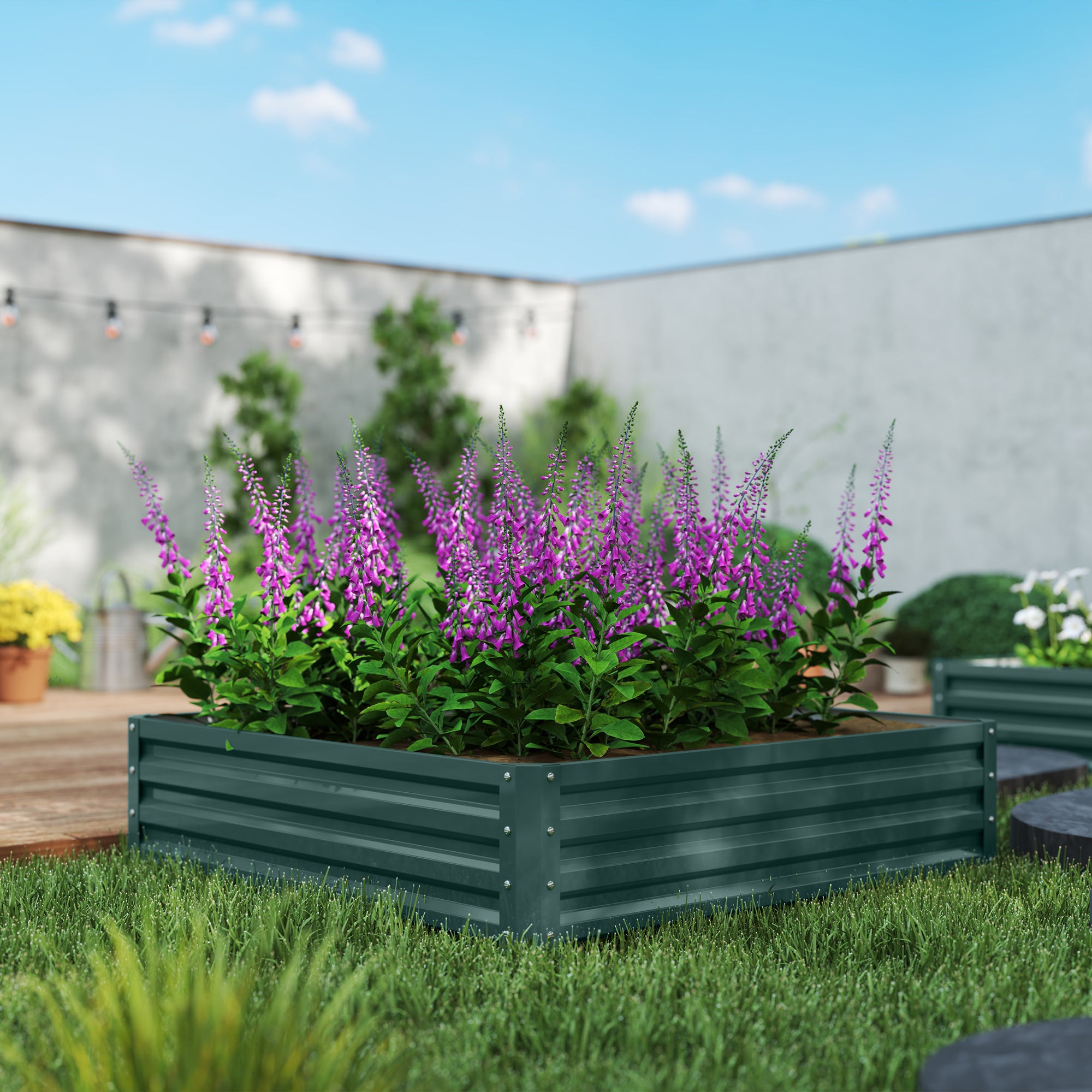 Caixa de Cultivo Grande 120x120x30 cm - Cor Verde
