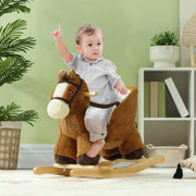 Cavalo Baloiço para Crianças 68x33x45 cm - Marrom