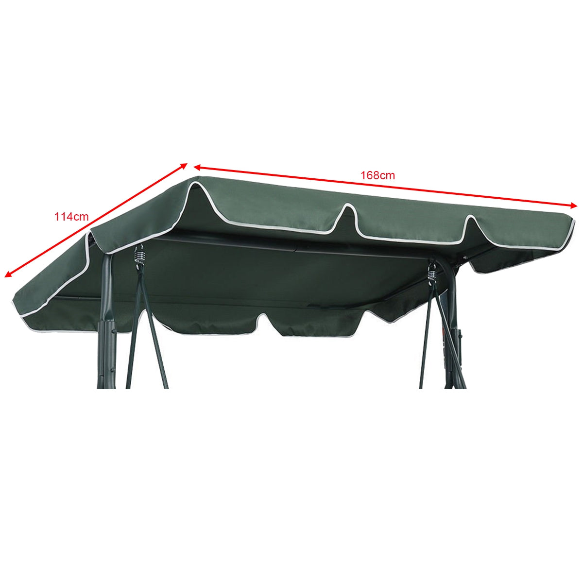 Toldo Impermeável para Jardim e Pátio em Poliéster Verde - 168 x 114 cm