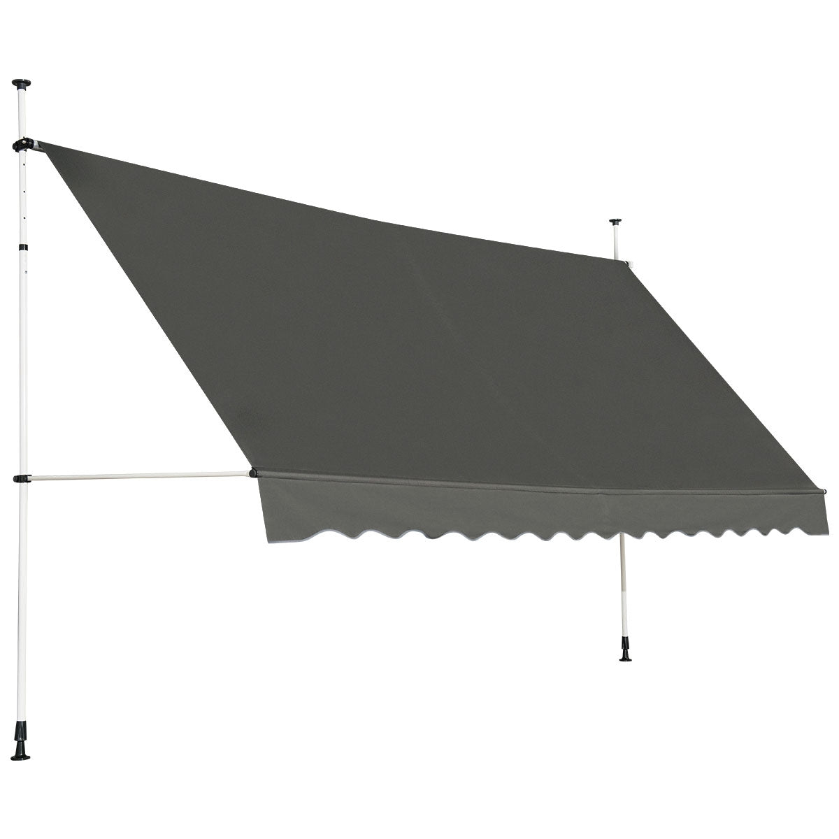 Toldo Retráctil e Telescópico Resistente aos Raios UV e Impermeável em Cinzento 395 x 120 cm