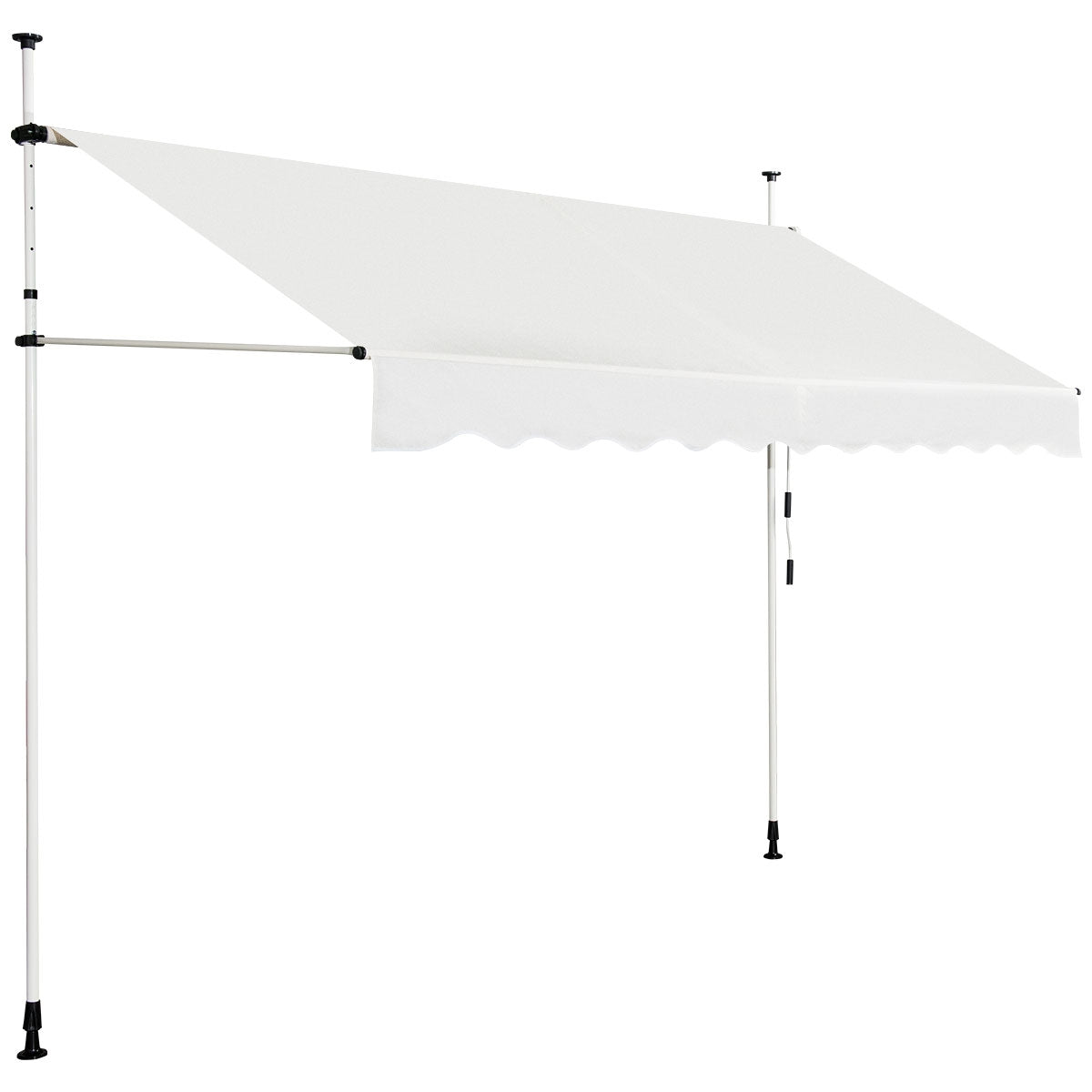 Toldo Retráctil Resistente aos Raios UV para Janela, Varanda e Jardim Bege 300 x 120 cm