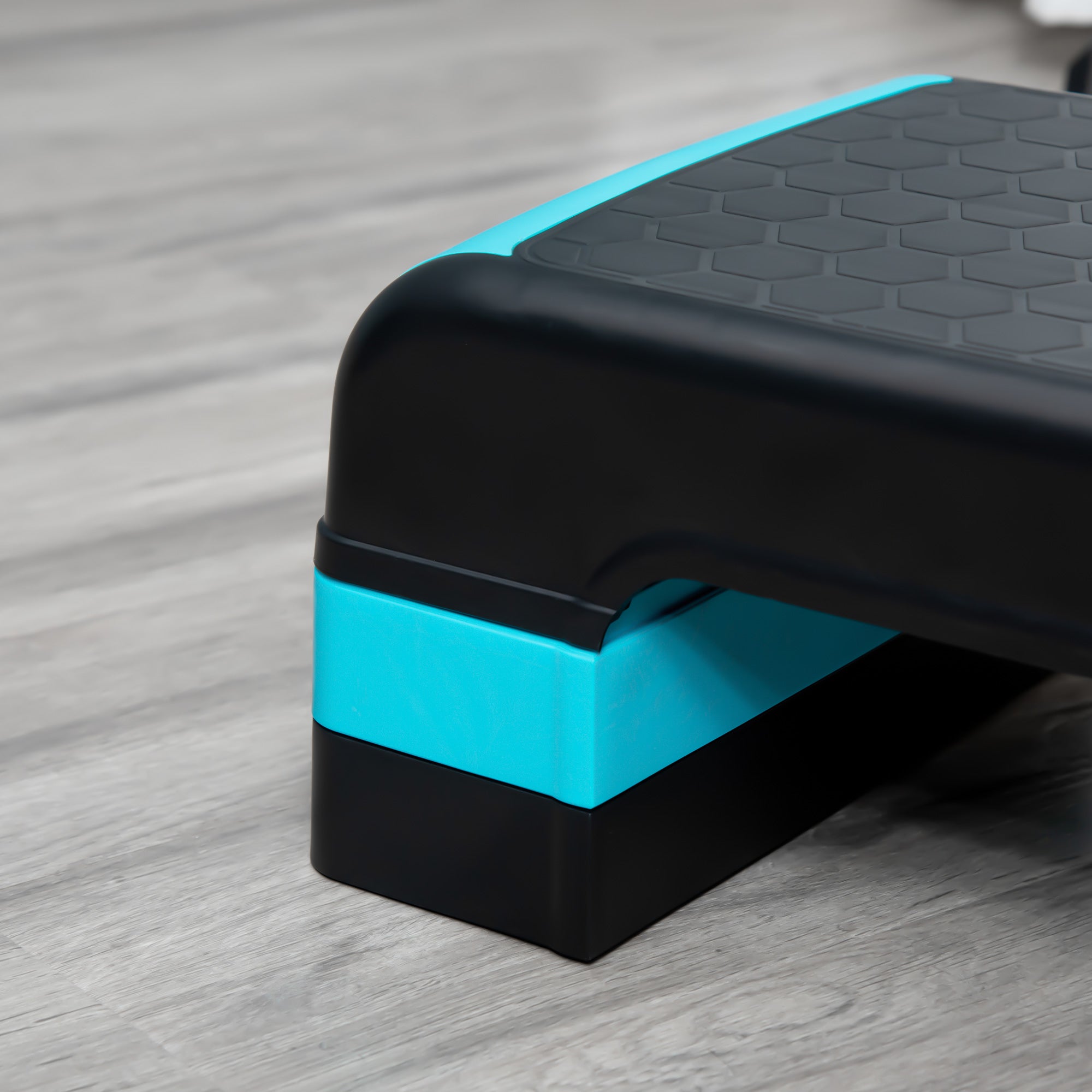 Plataforma Step Fitness com Altura Ajustável 10/15/20 cm - Azul e Preto 78x28x20 cm