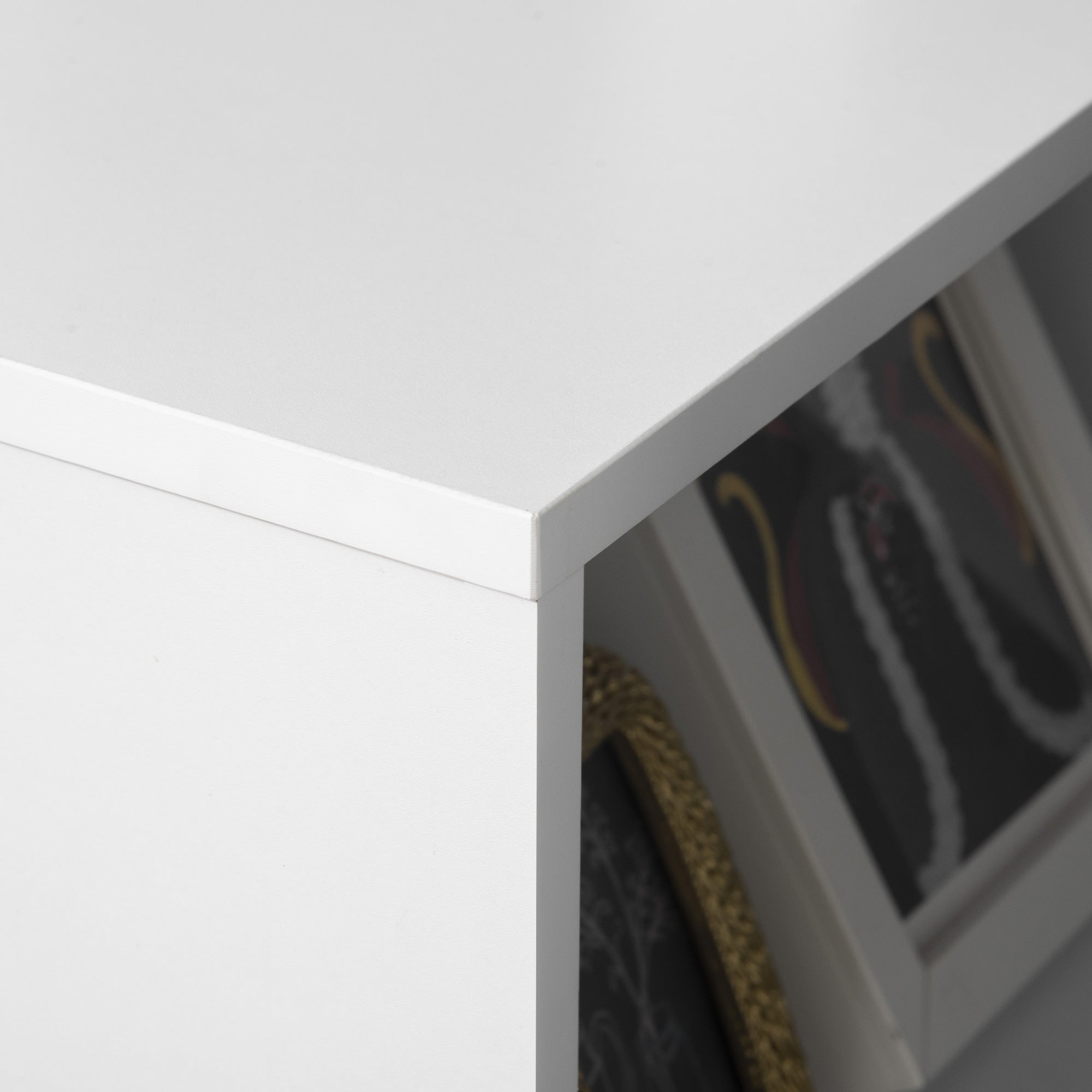 Armário para Impressora Móvel Auxiliar de Escritório – 60x40x75.8 cm – Branco – Melamina