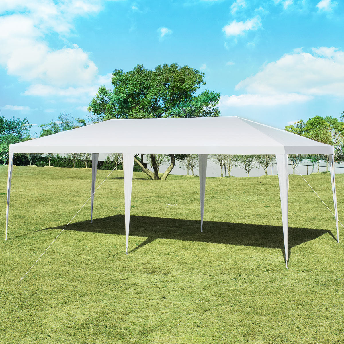 Toldo de 3 x 6 m para Casamento Gazebo Impermeável com Corda de Vento Pavilhão de Abrigo ao Ar Livre para Festas Camping