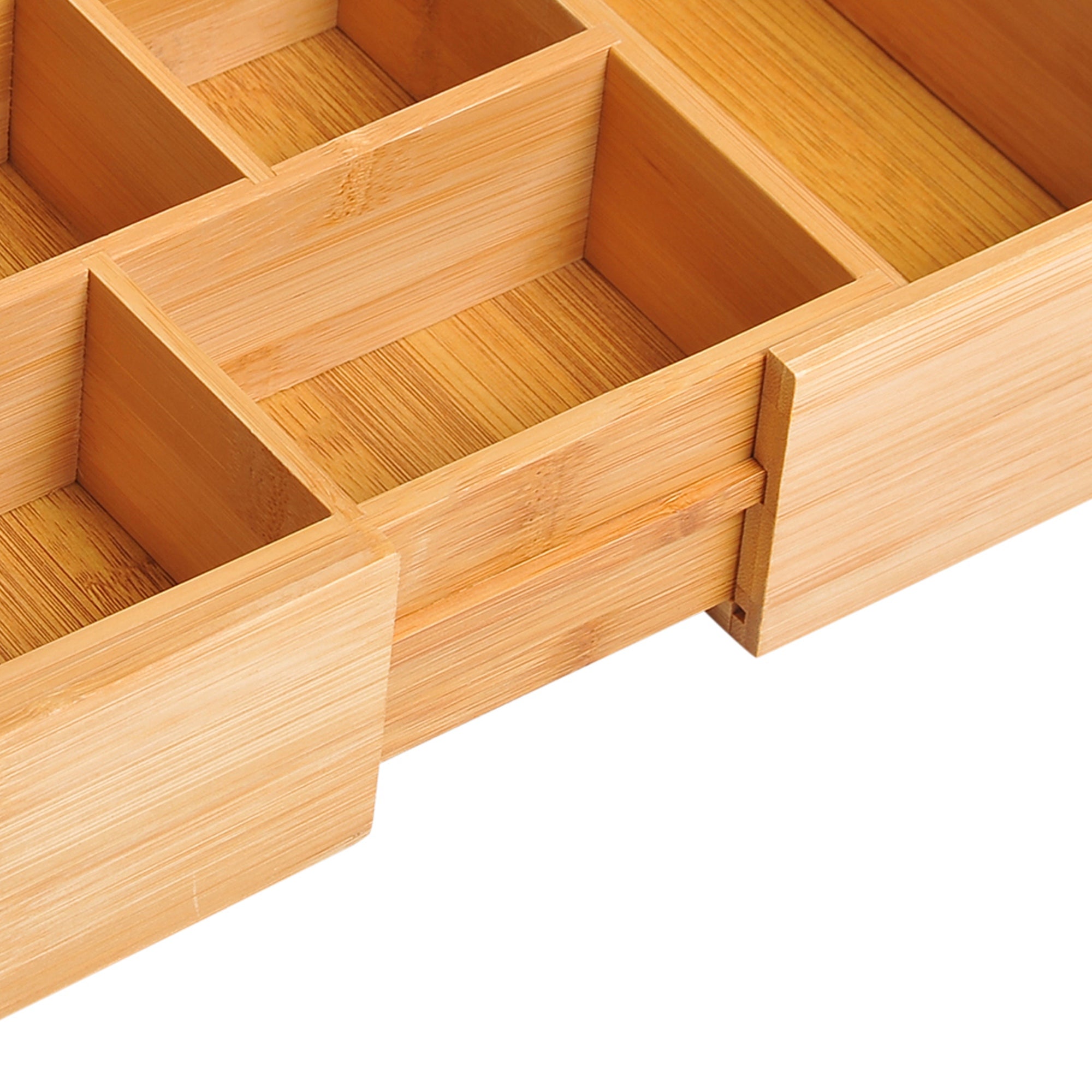 Organizador de Escritório de Bambu – 24,6-41x17,6x7 cm