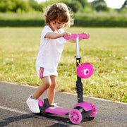 Trotinete para Crianças 3 Rodas com Assento Removível 62x25x72,5 cm - Cor Rosa