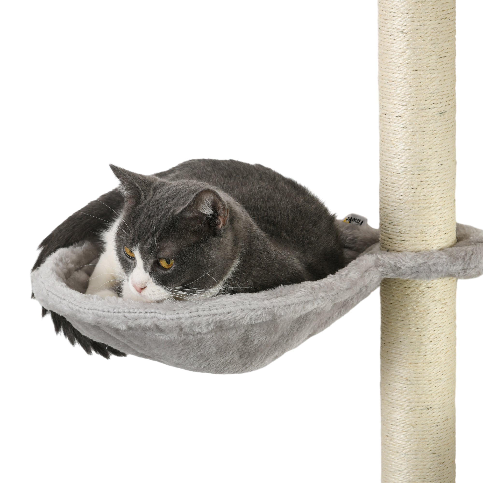 Conjunto de Prateleiras para Gatos Ø30×96 cm - Cinza e Bege