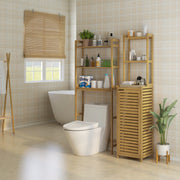 Estante sobre Sanita de Bambu Natural 68x20x165 cm