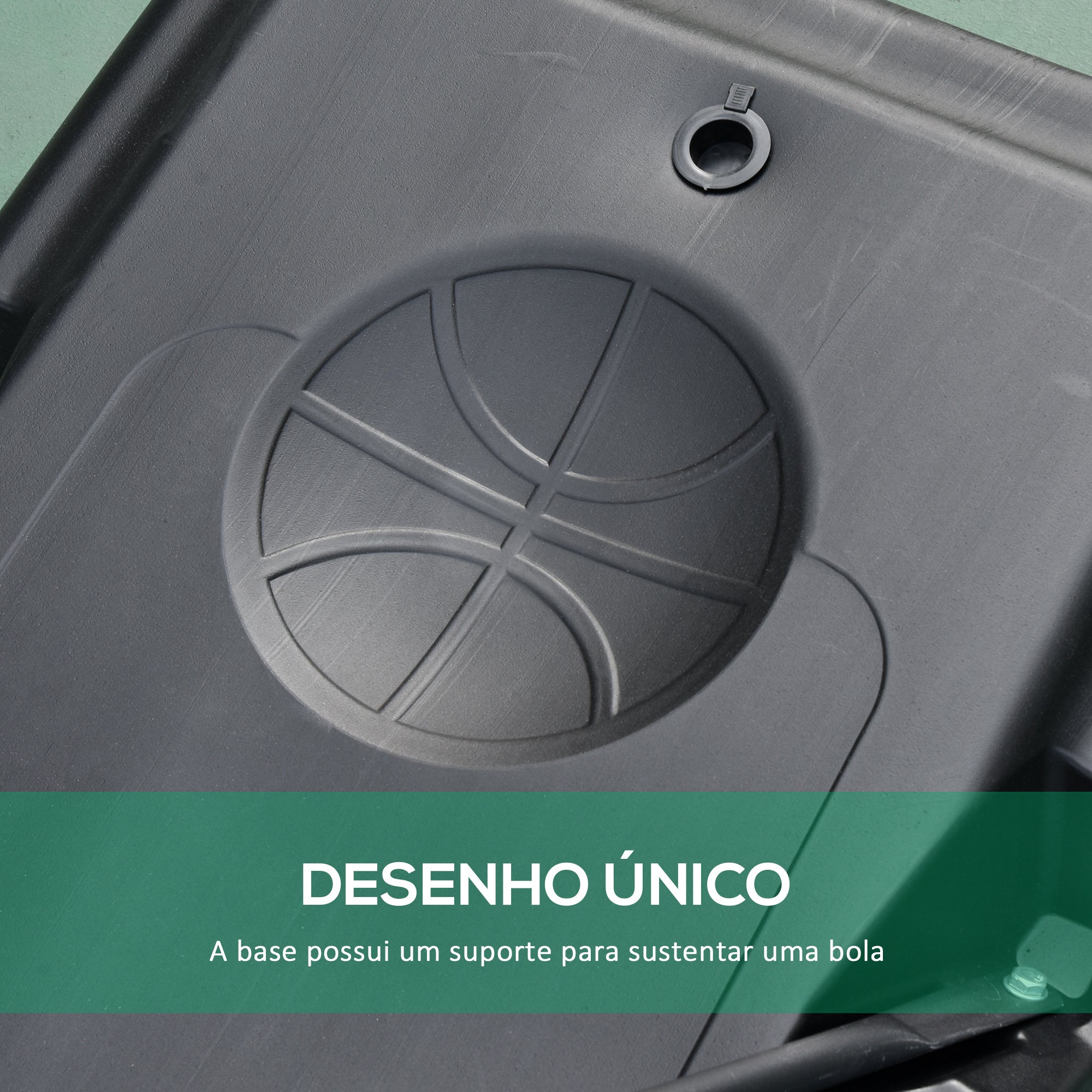 Cesta de Basquetebol de Exterior Ajustável 220-365 cm Preto