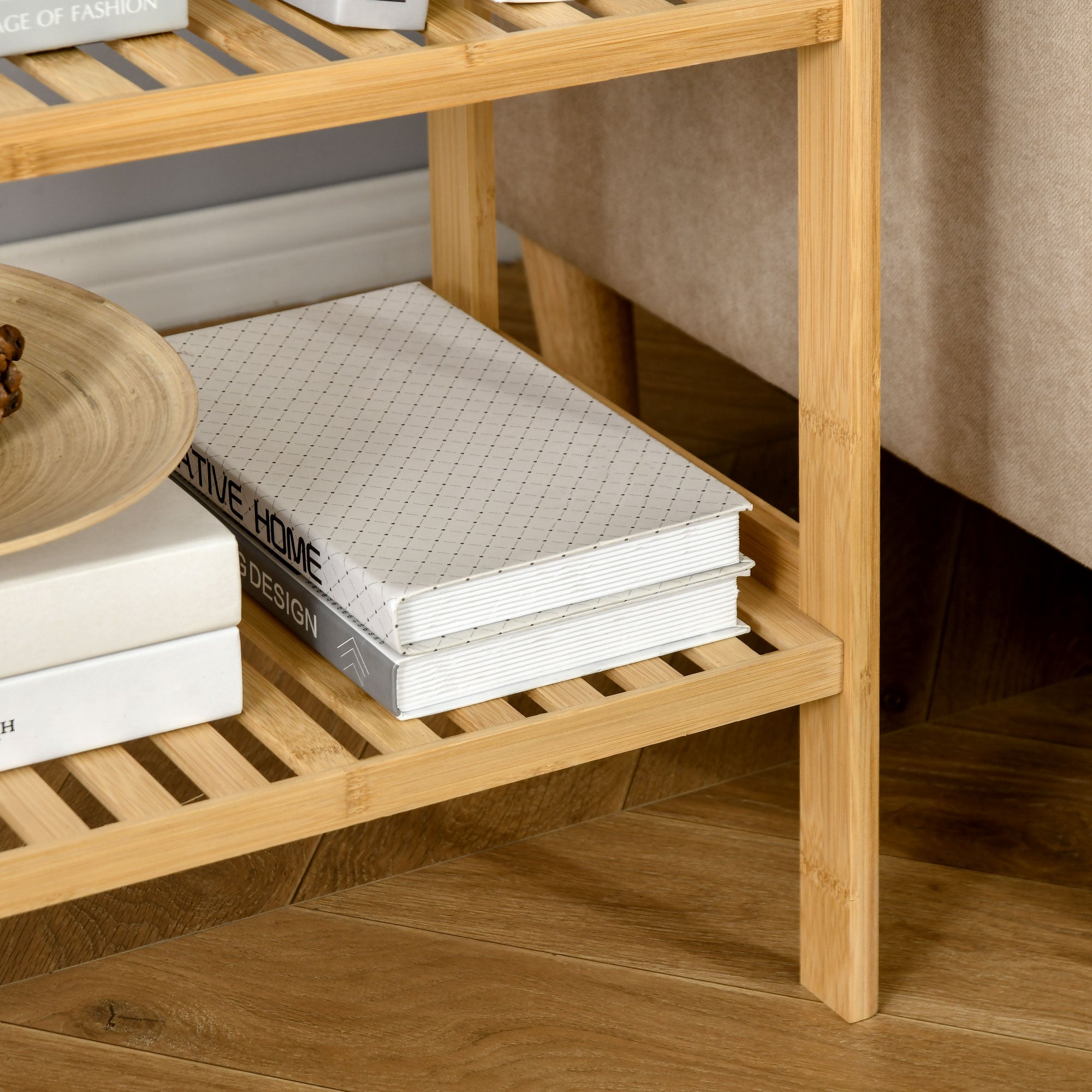 Estante de bambu – 62x33x112 cm – Cor natural