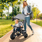 Triciclo Infantil 2 em 1 - 95x50x106 cm - Cinzento