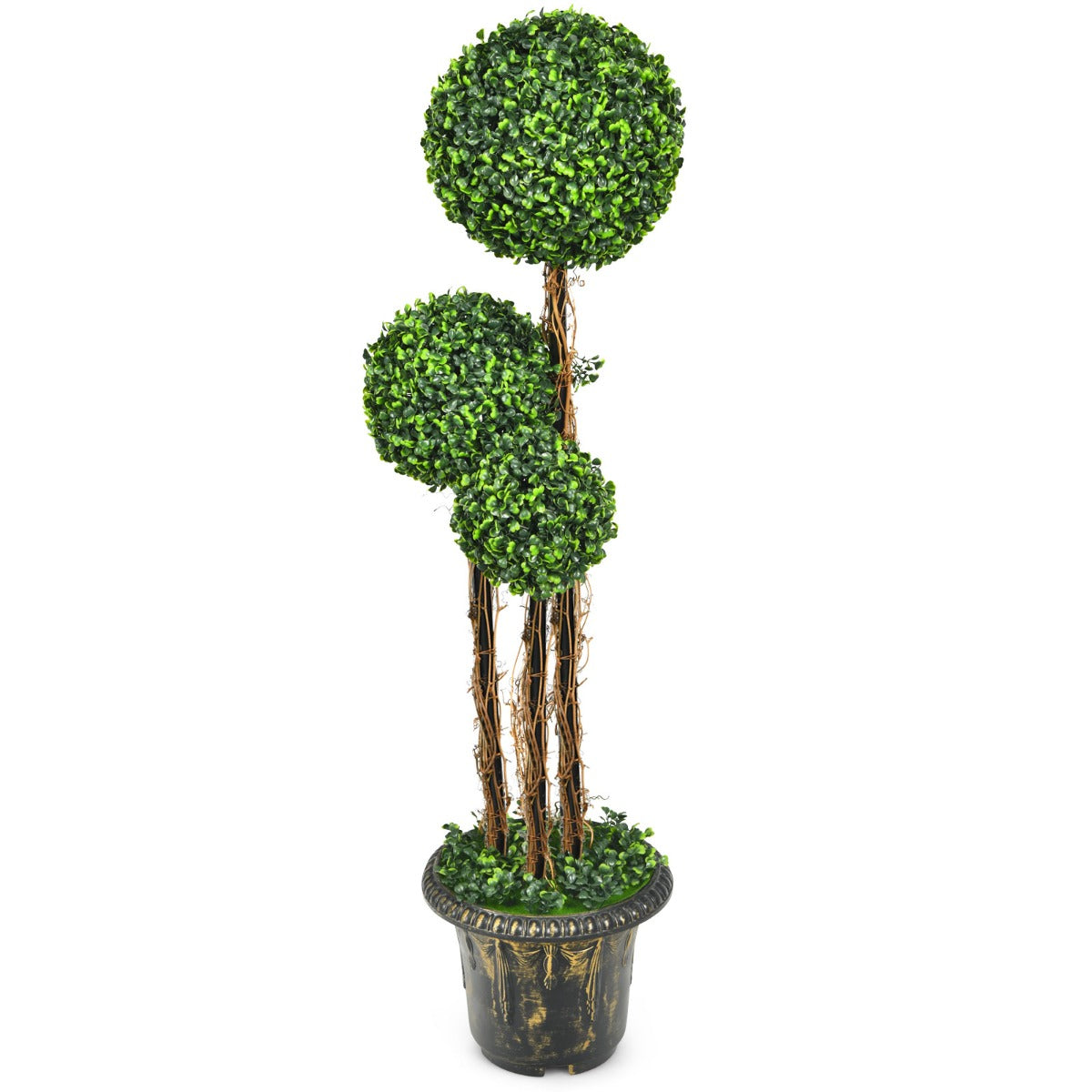 Árvore Artificial Topiário – 115cm – Verde – PE e Vime
