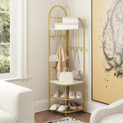 Cabide de Entrada de Canto – Altura 180 cm – Branco – Metal